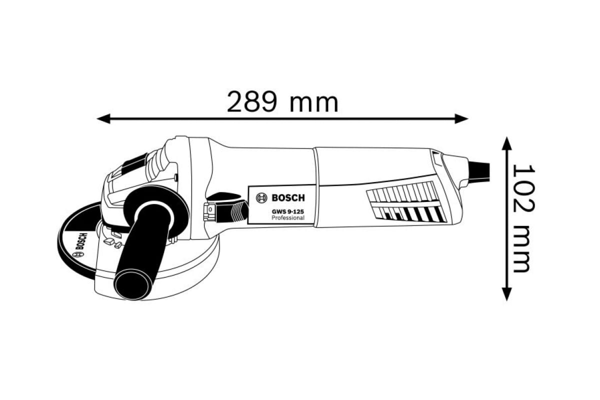 УШМ Bosch GWS 11-125, 1100 Вт, 125 мм